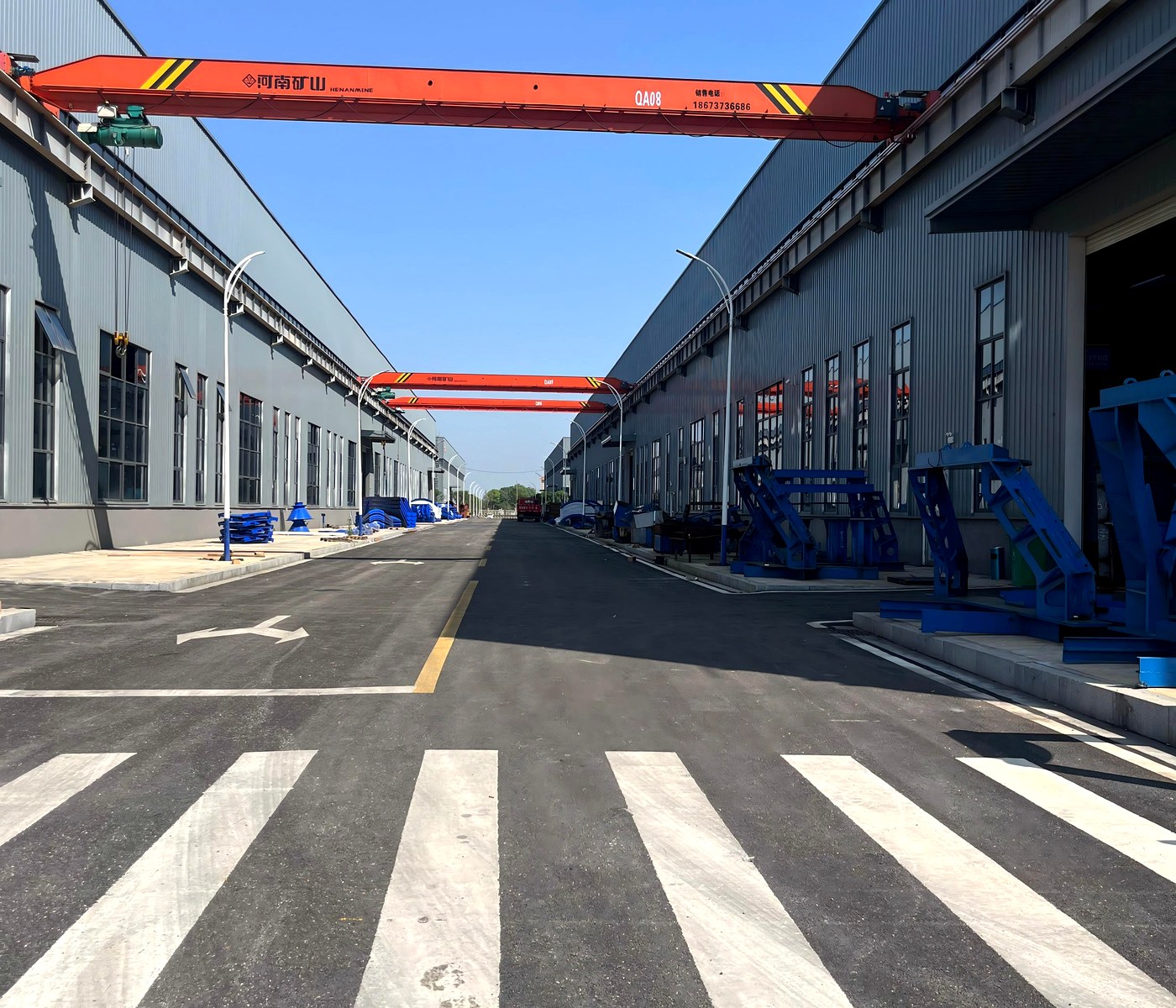 Cement silo production facility and steel fabrication workshop