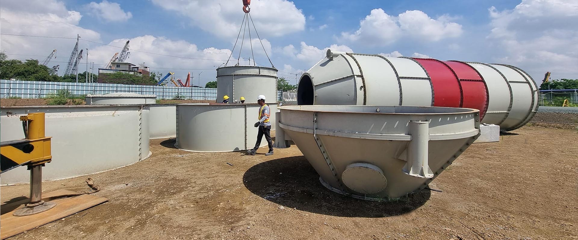 Powder Silo cement silo project for concrete and cement suppliers