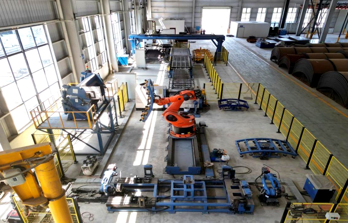 Bolted cement silo panel production line
