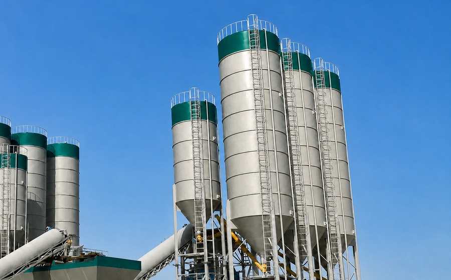 Fly ash silo for bulk powder storage