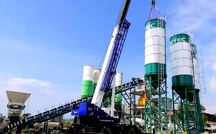 Cement silos for concrete batching plants