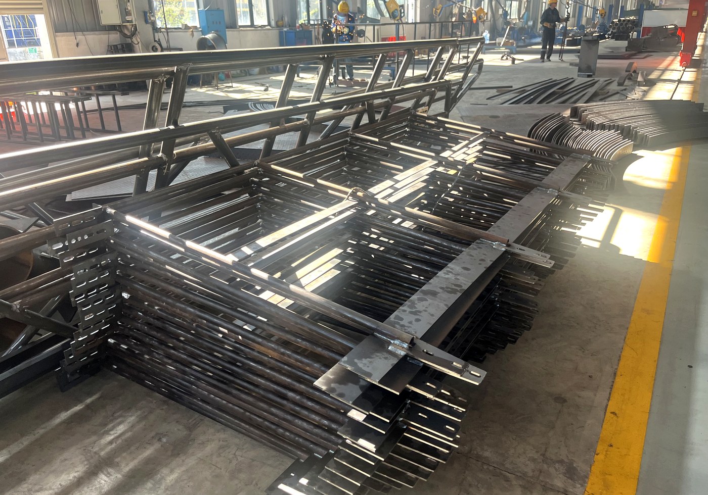 Fabricated steel support structures for cement silo installation